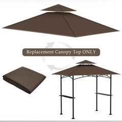 Grill Gazebo Replacement Top, 5 * 8 Outdoor BBQ Gazebo Top Cover, Double Layer B
