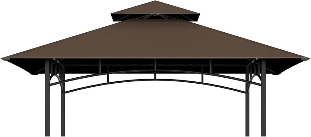 Grill Gazebo Replacement Top, 5 * 8 Outdoor BBQ Gazebo Top Cover, Double Layer B