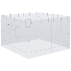 Mesh Sidewalls for 10&prime; x 10&prime; Canopy Tent with 6 Windows, White