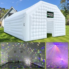 Sewinfla 30x20x13Ft Inflatable Nightclub 2×680W Blowers White Party Tent