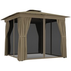 10&prime; x 10&prime; Outdoor Patio Gazebo, Double Roof Gazebo Canopy Shelter