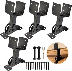 3 Pcs Heavy Duty Roof Riser Brackets Kit 4×4 Adjustable Height Angle Pergola