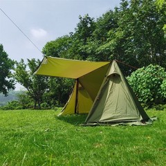 Winter Pyramid Tent with Waterproof Fabric and Aluminum Alloy Frame Lightweight