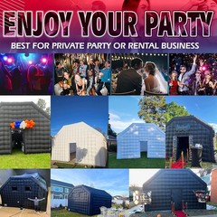 Sewinfla 30x20x13Ft Inflatable Nightclub 2×680W Blowers White Party Tent