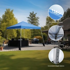 11×11 ft Pop Up Canopy Tent, Easy Up Instant Outdoor Canopy Gazebos w/ Carry Bag