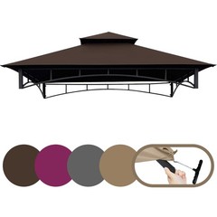 Tradesparker 5X8 Bbq Grill Gazebo Replacement Canopy Top T-Hookdouble Tiered