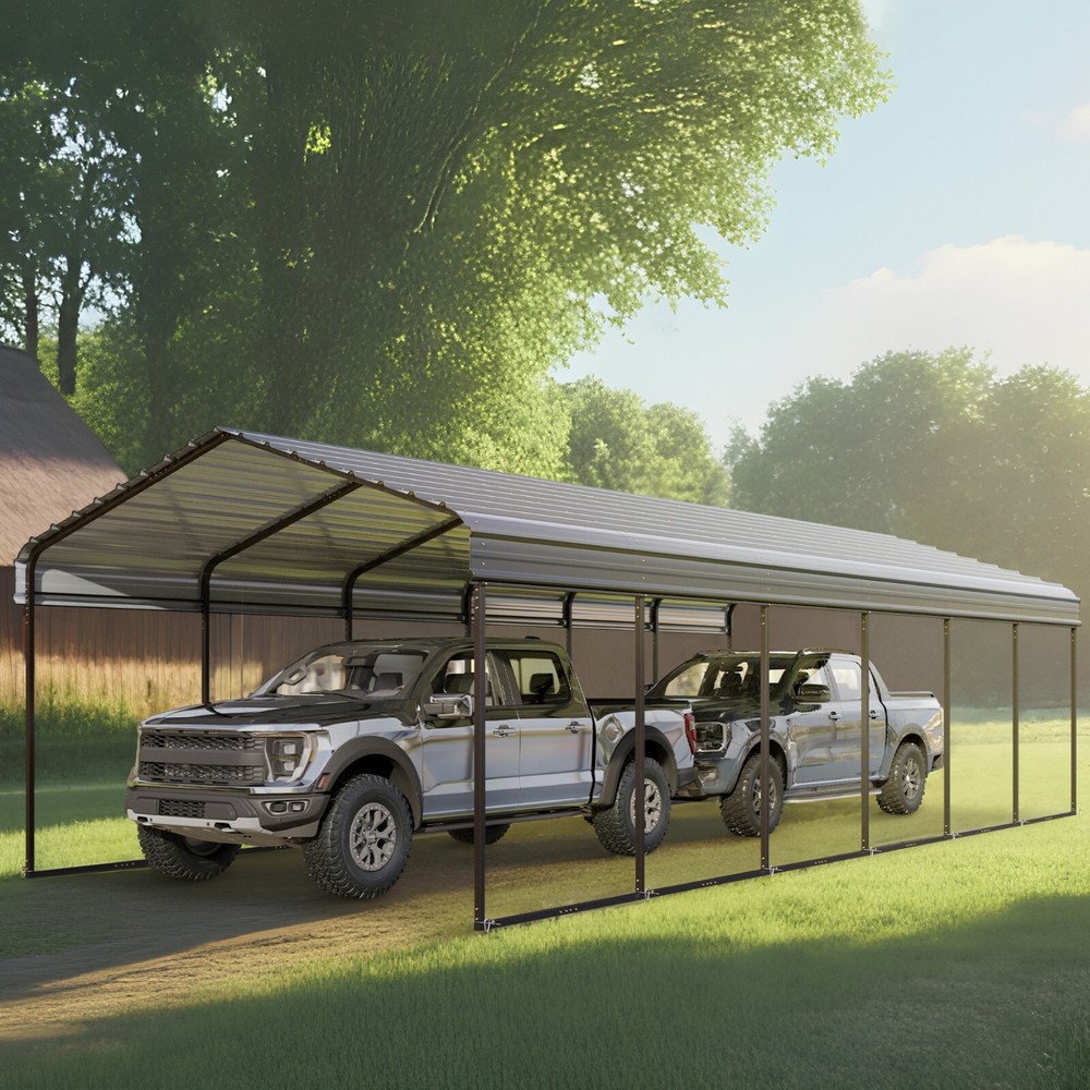 12×30&prime; Metal Carport Heavy Duty Upgraded Reinforce Outdoor Car Shelter Garage