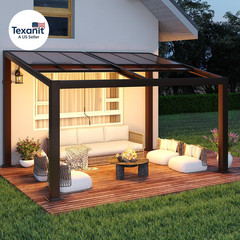 Gazebo 10’X13‘ with Adjustable Polycarbonate Roofs, All Aluminum Frame Permanent