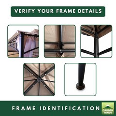 Garden Winds Durable Replacement Canopy Top – Classic Sand, 350 LCM432B-V26