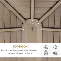 10×13&prime; Open-Side Gazebo with Storm Curtains, Durable Powder-Coated Legs