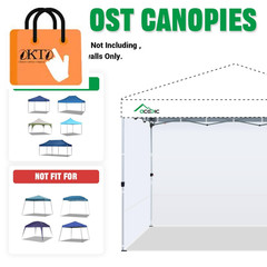 10x10ft Sidewalls for 10×10 Pop Up Canopy Frame, 10X10ft 3PCS, White