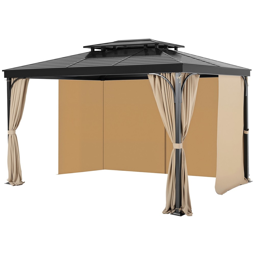 VEVOR Outdoor Gazebo Privacy Curtain 13&prime; x 10&prime; x 7&prime; Waterproof Gazebo Curtains