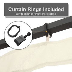 10&prime; x 13&prime; Replacement Netting for Patio Gazebo, Cream