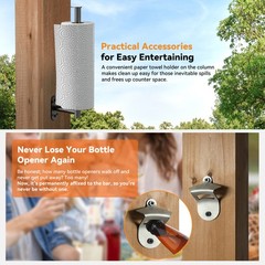 Outdoor 6&prime; X 12&prime; Cedar Wood Grill Gazebo Bar with TV Mount &USB-C Charging Ports
