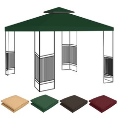1/2 Tier Patio Gazebo Canopy Top Replacement 10&rsquo;x10&prime; Outdoor Sunshade Cover UV30