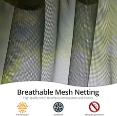 Patio Gazebo Mosquito Netting Screen Walls 10×12, Forest Green