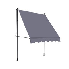 118×47 Ft Outdoor Shelter Angle,Height Adjustable NO Drilling Patio Door Awnings