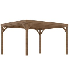 10&prime; x 12&prime; Outdoor Wood Pergola Gazebo with Stable Structure, Brown