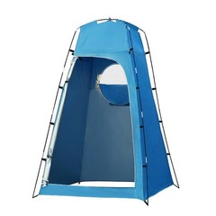 Silver Coated Polyester Shower Tent with Removable PE Floor 130x130x210cm
