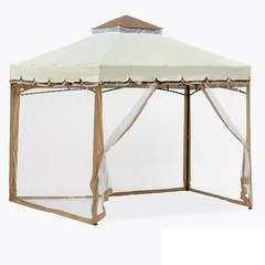 10ftx10ft Replacement Mosquito Netting w/Zipper Gazebo Screen Canopy Mesh Walls