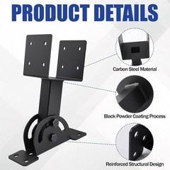 3 Pcs Heavy Duty Roof Riser Brackets Kit 4×4 Adjustable Height Angle Pergola