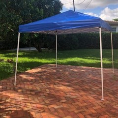 Gazebo Awning Pop-up Outdoor Canopy Tent 12x12ft For Patio Garden Party Blue