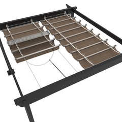 Goleray 7FT Retractable Canopy Cover with/ Steel Wire for Pergola Gazebo Patio