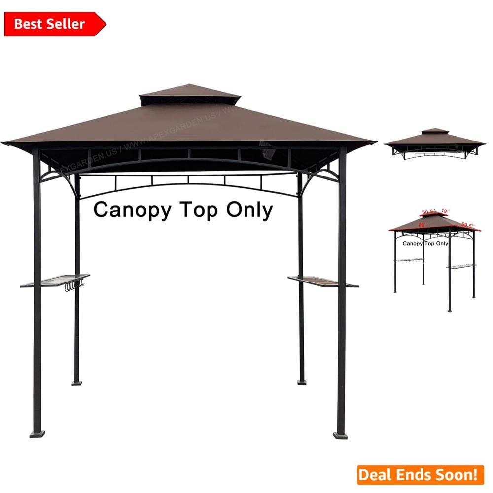 Replacement Gazebo Canopy Top 5&prime; x 8&prime; – Fire-Retardant & Water-Repellent