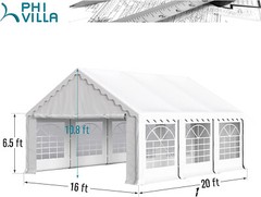 16&rsquo;x20&rsquo;Canopy Party Tent Heavy Duty Carport Outdoor Wedding Gazebo Event Shelter