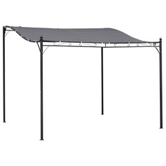 10&prime; x 10&prime; Outdoor Pergola Gazebo, Canopy w/ Drain Holes, Gray