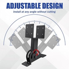 3 Pcs Heavy Duty Roof Riser Brackets Kit 4×4 Adjustable Height Angle Pergola