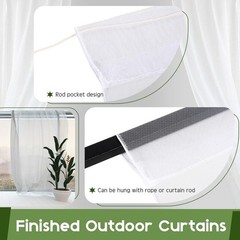 Outdoor Pest Screen Mesh Curtain for Garden Patio Pergola with Rod Pocket