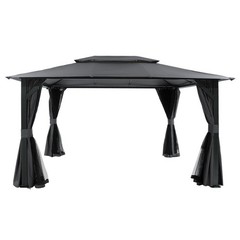 10&rsquo;x13&prime; Gazebo for Deck, Thick Posts & Ventilated Roof, Netting, Privacy