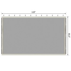 Gazebo Mesh Curtain Kit 9.8×9.8ft Size 6.8ft Height Polyester Fabric with Rings