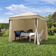 Garden Gazebo 10×10 ft 10×13 ft Softtop Polyester Roof Steel Frame Click System