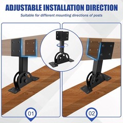 3 Pcs Heavy Duty Roof Riser Brackets Kit 4×4 Adjustable Height Angle Pergola