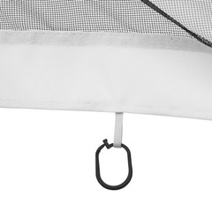 Universal 10&prime; x 12&prime; Gazebo Adjustable Replacement Mesh Netting Black Solid