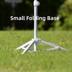 Folding Umbrella Stand Tripod Base Sturdy Iron Construction for Outdoor Use