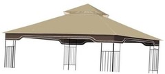 Replacement Gazebo Canopy, 10 x 12 FT Durable Outdoor Roof Cover – Fits Khaki