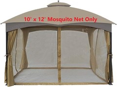 10&prime; x 12&prime; Mosquito Netting for Gazebos – Weather-Resistant Protection