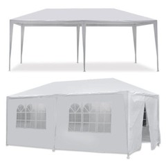 10&prime; x 20&prime; Canopy Party Wedding Tent With 6 Walls Gazebo Patio Tent Outdoor