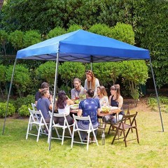 Gazebo Awning Pop-up Outdoor Canopy Tent 12x12ft For Patio Garden Party Blue