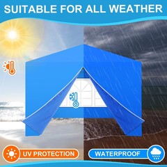 Vincreem 4 Pcs Canopy Sidewalls for 10×10 Frame 118 X 79 inches, blue