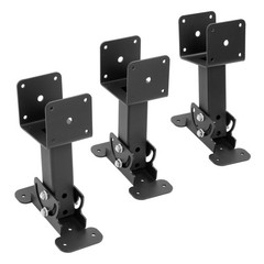 3Pcs Roof Brackets Pergola Beam Bracket Adjustable Angel For 3-1/2&Prime; Wood Post