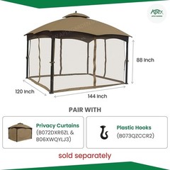 10&prime; x 12&prime; Mosquito Netting for Gazebos – Weather-Resistant Protection