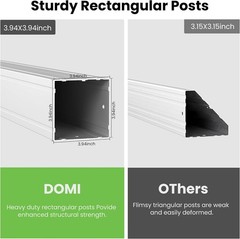 Domi 12x24FT Metal Louvered Pergola W/Adjustable Roof&Drainage System,White