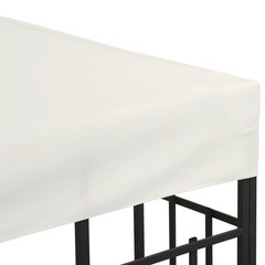 10&prime; Square 2-Tier Gazebo Canopy Top Replacement, Cream White