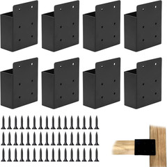 Pergola Brackets for 2×4 Wood Posts – 8 Pack with Screws for DIY Projects