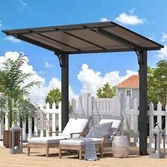 Hardtop Gazebo Freestanding Metal Carport Patio Pergola Roof Awning Shelter