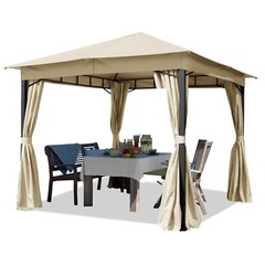 Garden Gazebo 10×10 ft 10×13 ft Softtop Polyester Roof Steel Frame Click System